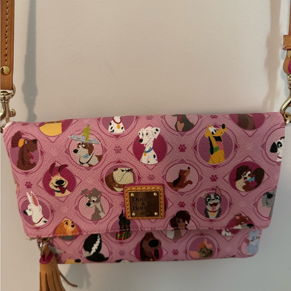 Dooney and Bourke Pink Disney Dogs Crossbody